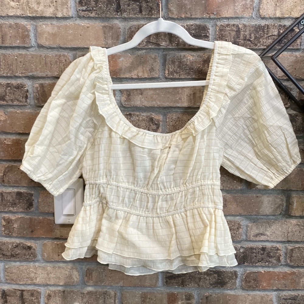 NWT CREAM BLOUSE